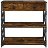 vidaXL Console Table Smoked Oak 75x28x75 cm Engineered Wood