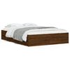 vidaXL Bed Frame with Drawers without Mattress Brown Oak 135x190 cm