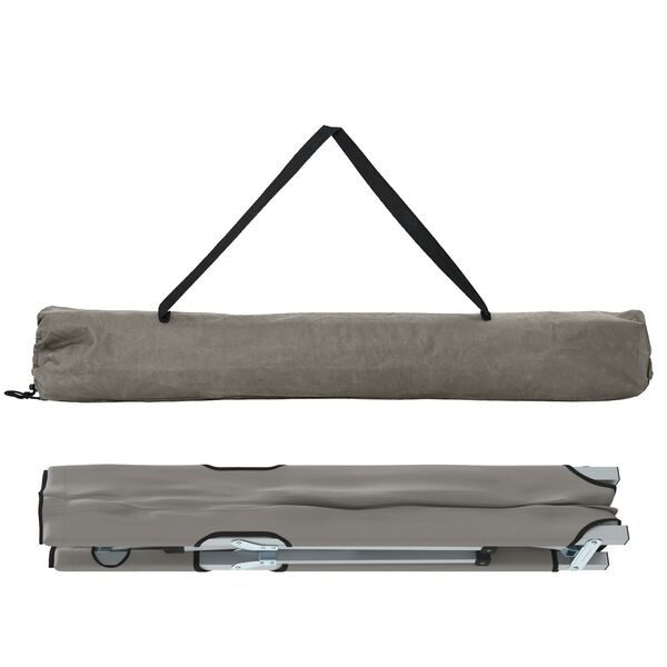 vidaXL Folding Camping Bed Folding Grey 62 x 194 x 42 cm Oxford fabric