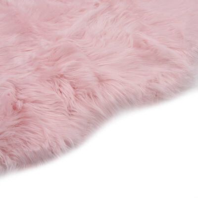 vidaXL Rug 60x90 cm Faux Sheep Leather Pink
