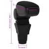 vidaXL Car Armrest Black 13x32.5x(24-51.5) cm ABS