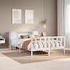 vidaXL Bookcase Bed without Mattress White 120x190 cm Small Double Solid Wood Pine