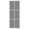vidaXL Interior Door 83x201.5 cm White ESG Glass and Aluminium
