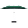 vidaXL Garden Parasol Green 385 x 209 x 244 cm Polyester and Steel