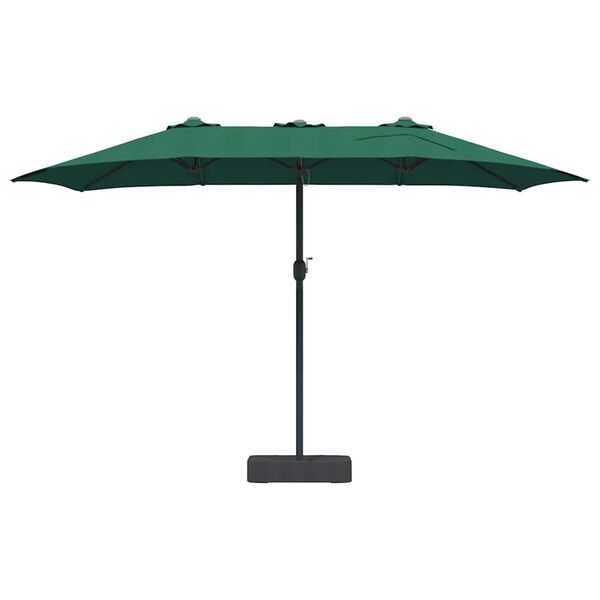 vidaXL Garden Parasol Green 385 x 209 x 244 cm Polyester and Steel