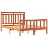 vidaXL Bed Frame 2 pcs Wax Brown 150 x 200 cm Solid Pine Wood