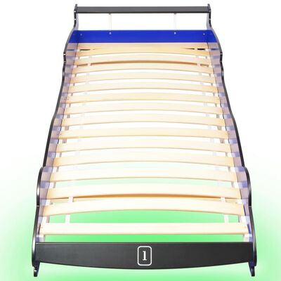 vidaXL Children's LED Race Car Bed 90x200 cm Blue