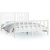vidaXL Bed Frame without Mattress White Solid Wood Pine 160x200 cm