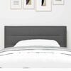vidaXL LED Headboard with LED Strip Lights Dark Grey 80 cm Polyester