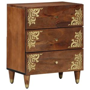 vidaXL Bedside Cabinet Honey Brown 50 x 33 x 62 cm Solid Mango Wood