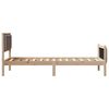 vidaXL Bed frame Brown and taupe 90 x 200 cm Solid pine wood