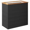 vidaXL Planter Black 80x40x80 cm Poly Rattan