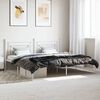 vidaXL Metal Bed Frame without Mattress with Headboard White 193x203cm