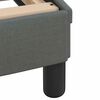 vidaXL Bed Frame "Dover" Dark Grey 135x190 cm Double Fabric