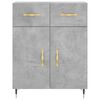 vidaXL Sideboard Concrete Grey 69.5x34x90 cm Engineered Wood
