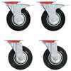 vidaXL Swivel Casters 4 pcs 125 mm