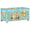 vidaXL Handpainted Storage Box 80x40x40 cm Solid Mango Wood