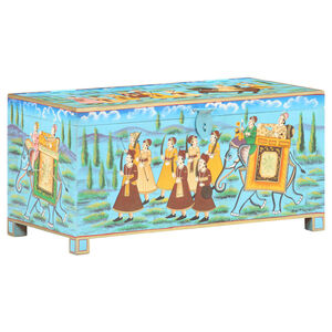 vidaXL Handpainted Storage Box 80x40x40 cm Solid Mango Wood