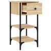 vidaXL Bedside Cabinet Sonoma Oak 34x36x70 cm Engineered Wood