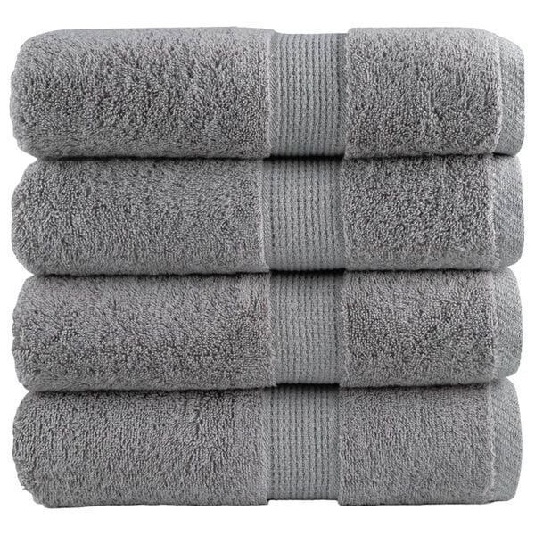 vidaXL Premium Wash Towels "SOLUND" 4 pcs Grey 30x30 cm 600 gsm