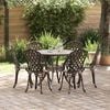 vidaXL Garden Dining Set 7 pcs Bronze Aluminium