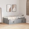 vidaXL Bed Frame with Drawer Grey Sonoma 80 x 200 cm Engineered Wood
