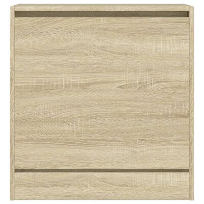 vidaXL Shoe Cabinet Sonoma Oak 60x34x63.5 cm Engineered Wood