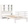 vidaXL Bookcase Bed without Mattress White 90x190 cm Single Solid Wood Pine