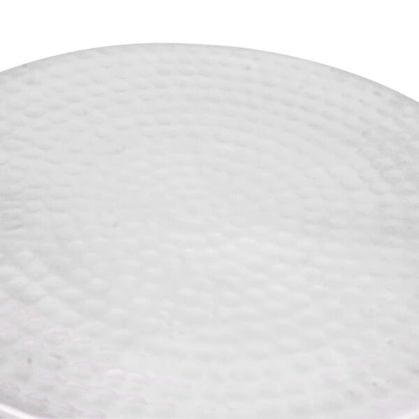 vidaXL Hocker/Side Table Barrel Shape Aluminium Silver