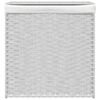 vidaXL Laundry Basket with 2 Sections White 53x35x57 cm Poly Rattan