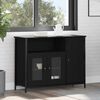 vidaXL Sideboard Black Oak 100 x 35 x 75 cm