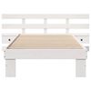 vidaXL Bed Frame with Headboard White 100 x 200 cm Solid Pine Wood