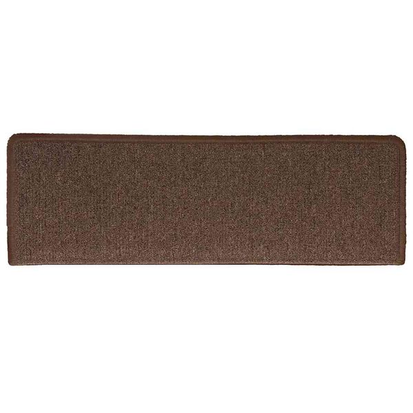 vidaXL Stair Mats 30 pcs 65x21x4 cm Coffee Brown Rectangular Edge