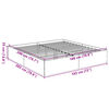 vidaXL Bed Frame without Mattress Concrete Grey 180x200 cm Super King