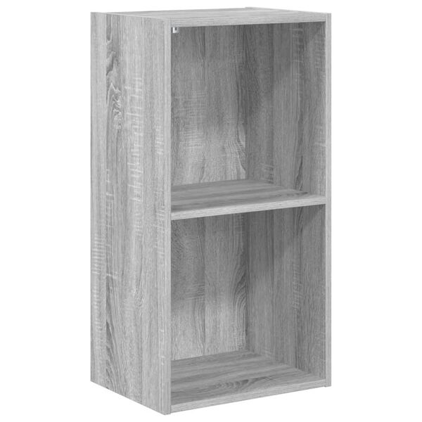 vidaXL Bookcase Grey Sonoma 40x30x77 cm Engineered Wood
