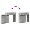 vidaXL Dressing Table with LED Concrete Grey 115x37x110.5 cm