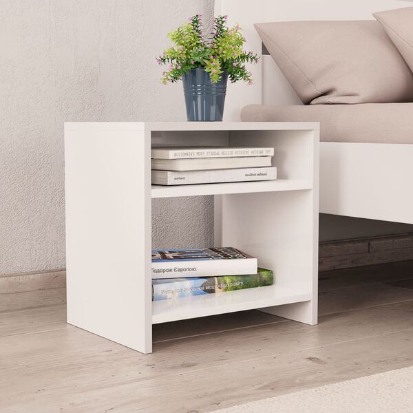 vidaXL Bedside Cabinets 2 pcs White 40x30x40 cm Engineered Wood