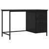 vidaXL Desk with Drawers Industrial Black 120x55x75 cm Steel