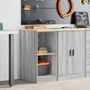 vidaXL Garage Storage Cabinet Grey Sonoma 40x51x85 cm Solid Wood Pine