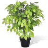 vidaXL Artificial Plant | Green | Plastic, Iron wire, Wood | Small