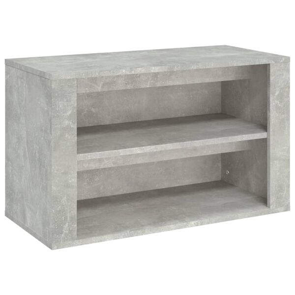 vidaXL Shoe Rack Concrete Grey 75x35x45 cm Engineered Wood