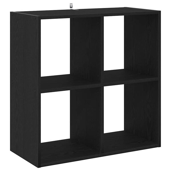 vidaXL Bookcase Black oak 68.5 x 32 x 68.5 cm Engineered wood