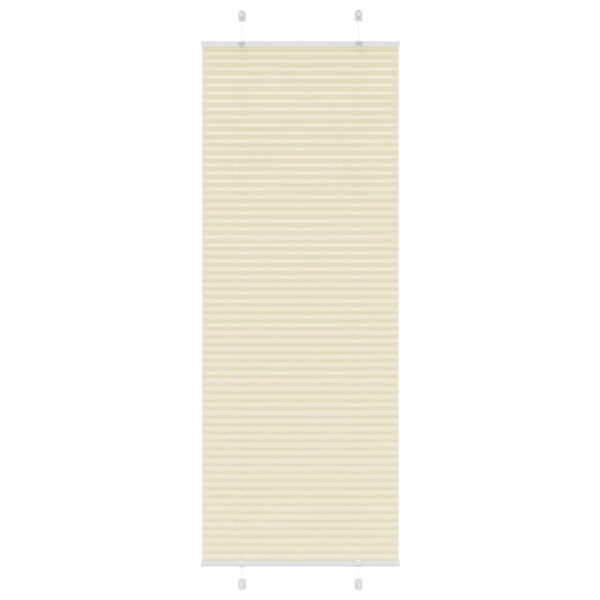 vidaXL Pleated Blind Cream 70x200 cm Fabric Width 69.4 cm Polyester