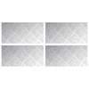 vidaXL Stair Tread 4 pcs 40 x 20 cm Silver Aluminium Rectangular