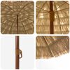 vidaXL Beach Parasol Natural 255 x 255 x 255 cm Polyester and Steel