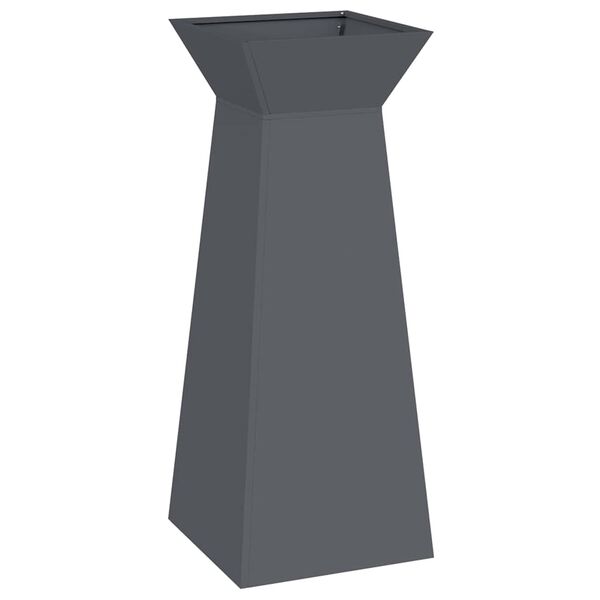 vidaXL Pillar Planter Anthracite 40 x 40 x 100 cm