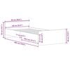 vidaXL Bed Frame without Mattress Smoked Oak 90x200 cm Engineered Wood