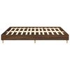 vidaXL Bed Frame No Mattress Brown Oak 200x200 cm Engineered Wood