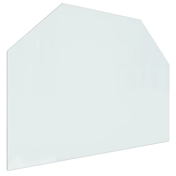 vidaXL Fireplace Glass Plate Hexagon 80x60 cm