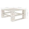 vidaXL 5 Piece Garden Pallets Lounge Set Wood White